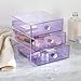 iDesign 3 Drawer Storage Organizer for Cosmetics, Makeup, Beauty Products and Office Supplies, Purple,6.5
