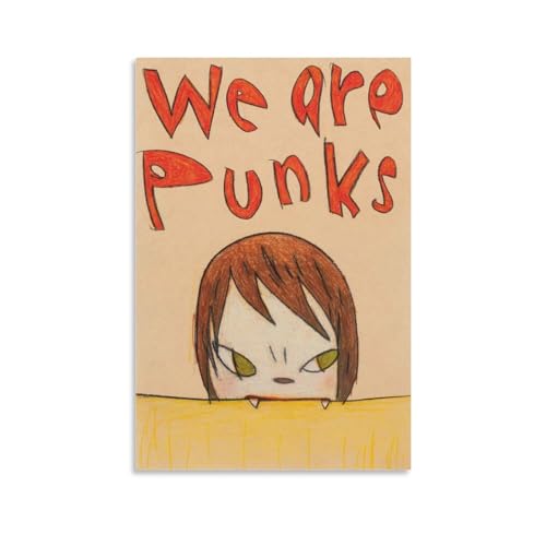 奈良美智装飾画 ポスター 絵 現代絵画 壁飾り キャンバス 印刷 ポスター バスルーム 寝室装飾 絵画 油彩画 ウォールアート 素晴らしいギフト08x12inch(20x30cm)