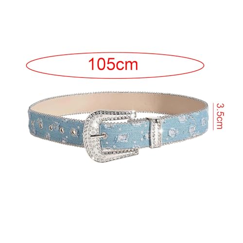Womens Waist Belt Versatile Punk Belt Trousers Accessories Rhinestone Belts2