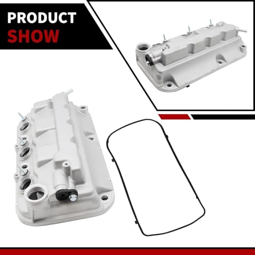 Image of Nakkaa 264-491 Front Cylinder Valve Cover with Gasket 12310-R70-A00 Compatible with Pilot 2009-2015 Odyssey 2008-2017 3.5L Crosstour 2012 Ridgeline 2009-2014