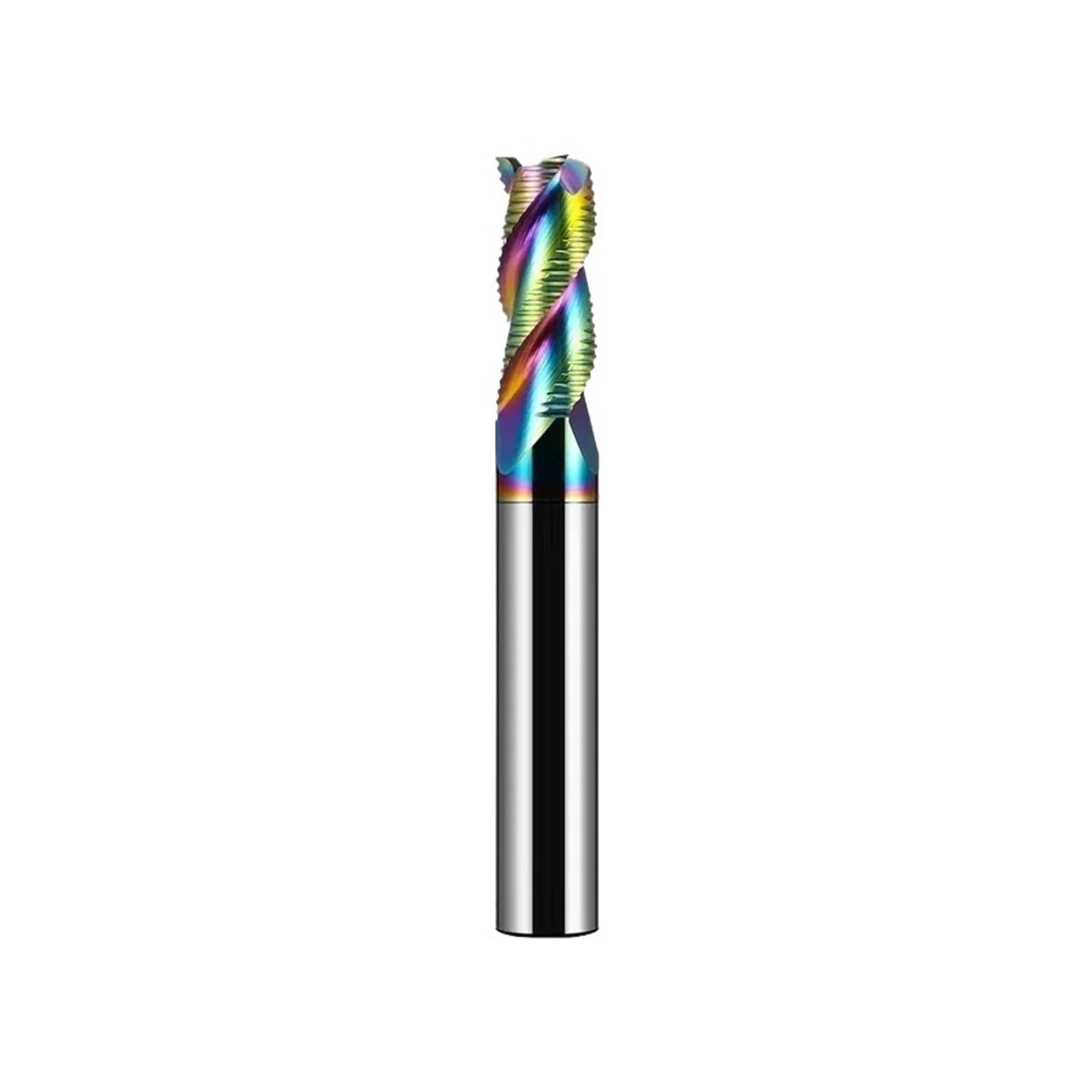 1 Uds HRC55 fresa de desbaste carburo 3 flautas 3-20mm diámetro aluminio recubierta DLC fresas alargadas 3F(16x45x16Dx100L)