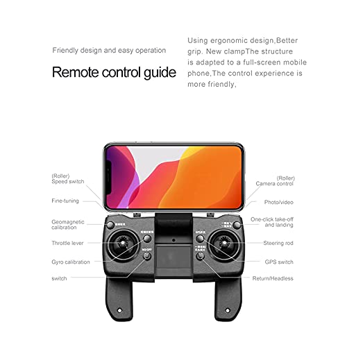 Drohne mit Kamera-Live-Video und GPS-Rückkehr nach Hause für 4k-Mini-Drohnen für Kinder 8-12 klappbare HD-Luftaufnahmen – Bild 4