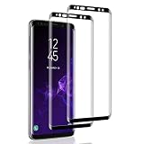 [2 pièces] Verre Trempé pour Samsung Galaxy S9, Haute Qualité 3D Incurvé Couverture Complète, Dureté 9H, Sans Bulles, Film Protection d'Écran pour Samsung S9