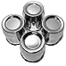 Coyote 4 Chrome Push Through Center Caps for 3.30" Center Bore Auto, Truck or Trailer Wheels and Rims