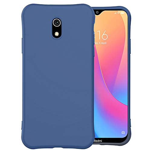 Image of TheGiftKart Sleek Back Cover Case for Xiaomi Redmi 8A | Slim Fit Protective Design | Ultra Matte Finish | Camera Protection Bump | Soft Silicon Back Cover Case (Silicone, Blue)