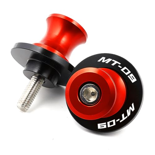 Image of Compatible with 2026 MT09 Tracer 2025 MT09 SP MT 09 V4 SP FZ09 2014-2025 2026 MT-09 Tracer 900GT Motorcycle CNC 6MM Swingarm Spools Slider Stand Screws (Red)