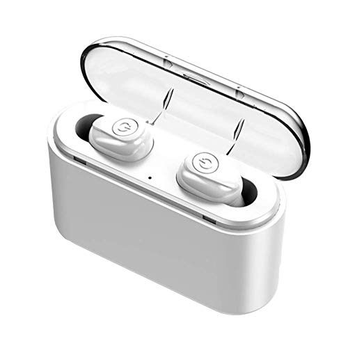 Gmatrix Bluetooth Earbuds Wireless Headphones Bluetooth Headset Wireless Earphones IPX7 Waterproof Bluetooth 5.0 Stereo Hi-Fi Sound with 2200mA Charging Case [2019 Version] (White)
