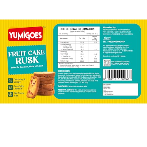 Image of Yumigoes Fruit Cake Rusk 150G