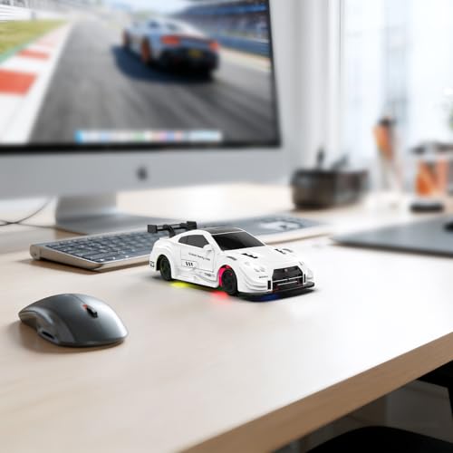Desdoni RC Drift Car, 1/43 Mini RC Drift Car with Gyro, 2.4GHz Full Proportional Control, 20M/H 4WD High Speed Remote Control Alloy, LED Lights & Drift Tires, Toys Gift for Adults, Boys and Girls