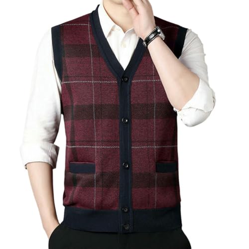 Chaleco de punto para hombre ideal para oficina en invierno