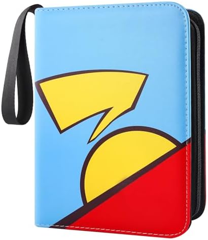 Trading Card Book 400-Card Zipper Binder With 50 Removable Pages - Trading Card Album For MTG, Pokémon, Sports Cards (Red) Pokemon Cards Packs