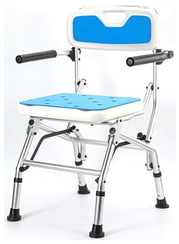 Sedia Da Doccia, Sedia Da Bagno Pieghevole, Sedile Da Doccia Antiscivolo Panca Da Doccia Regolabile In Altezza Con Braccioli E Schienale Sgabello Da Vasca Sedile Per Anziani, Disabili