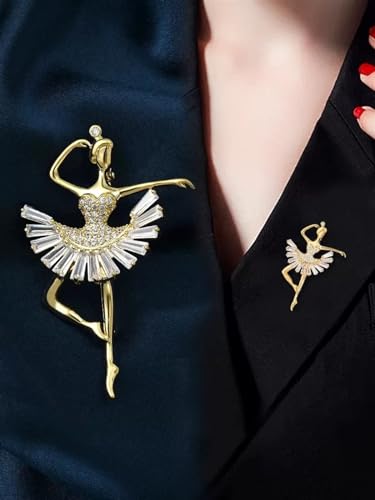 Broche de Ballet para mujer y pin exquisito de aleación para trajes de chaqueta 5