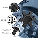 XIKE L075 Solid Type Flexible NBR Rubber Spider Center Insert Fits for L Jaw Coupling Set, Black (8 Pack)