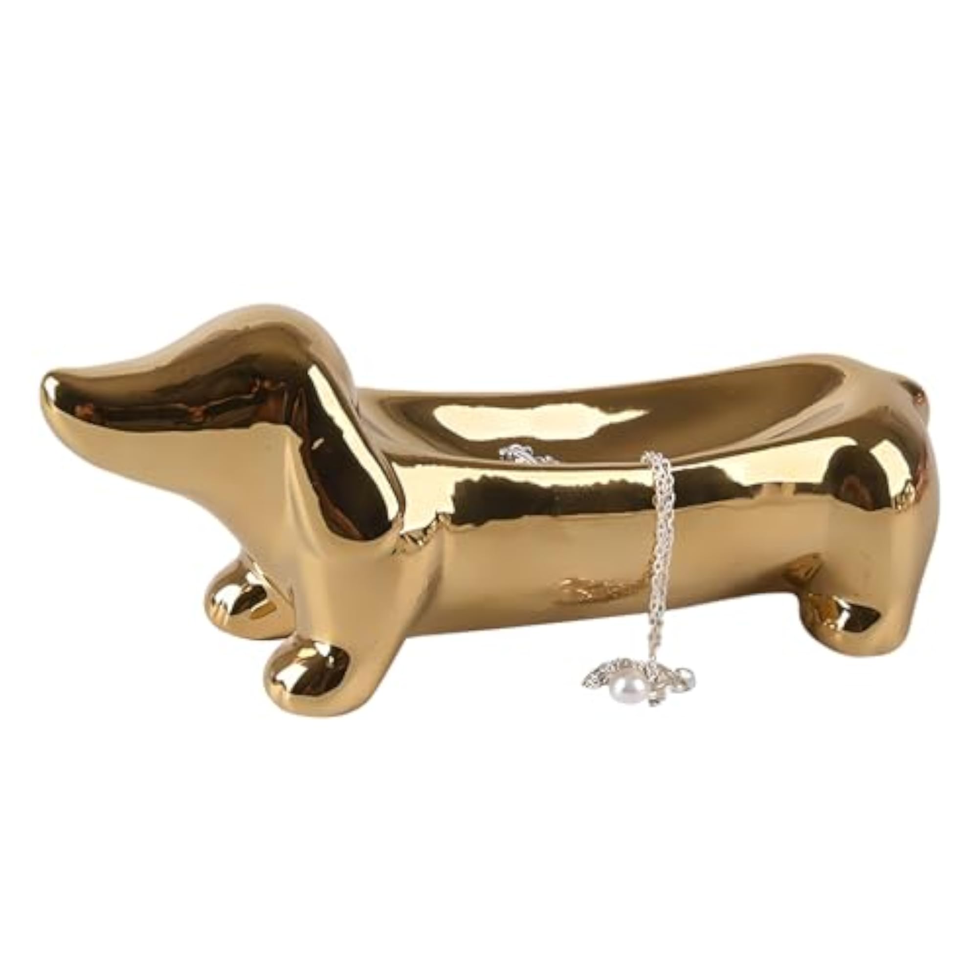 Dachshund Ring Holder Ceramic Trinket Tray