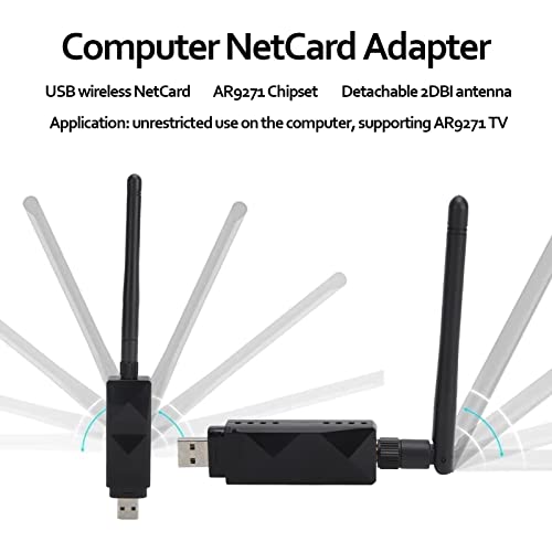 Image of Gugxiom Ar9271 Usb Wireless Wifi Adapter With 2Dbi External Antenna,For Desktop Kali Linux Ubuntu Windows Xp 7 8 10 Ros,Black | Compatible with Win XP /7 /8 /10 /Linux /Kali /Ubuntu