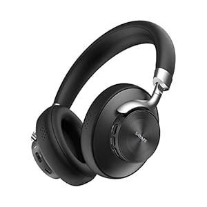 Hybrid Active Noise Cancelling Headphones with Microphone, Over Ear Headphones Wireless Bluetooth 5.0, Deep Bass HiFi Stereo Headset, 50H Playtime, Voice Assistant, Dual-Device Connections