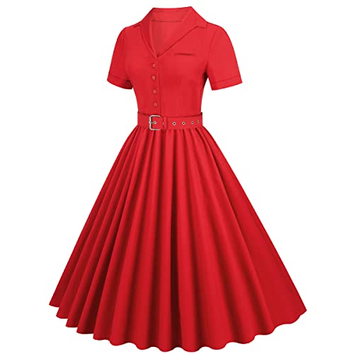 Image of ODIZLI Women's Summer Retro Vintage Sleeveless Floral Polka Dot Print Midi A-line Dress S-2XL