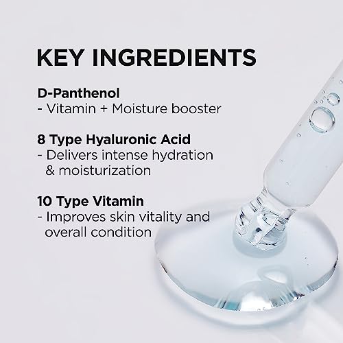 DERMALOGY by NEOGEN Real Hyal Panthenol Serum for Face with Panthenol for Instant Hydration, 8 Types of Hyaluronic Acid for Skin Moisturizing and 10 Vitamins for Skin Revitalization 31g/1.09oz
