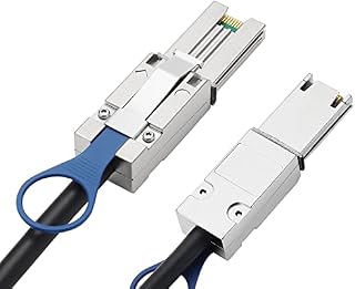 RamboCables Mini SAS SFF-8088 to SFF-8088 Cable 3ft(1m) 6G External, Mini SAS 26pin (SFF-8088) Male to Mini SAS 26 (SFF-8088) Male Cable 100-Ohm