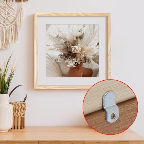 Image of T Tulead 1 /8 inch Canvas Clips for Picture Framing Single Hole, Offset Canvas Clips Pack of 20 with Screws