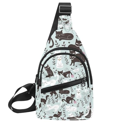 Sac à dos à fermeture éclair chat noir et blanc : la solution anti-encombrement 30x18x4cm