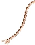 Brown Topaz Real Sterling Silver 14K Rose Gold Over 3.00 Cwt. Simulated Diamond Pear Shape 5mm Unise