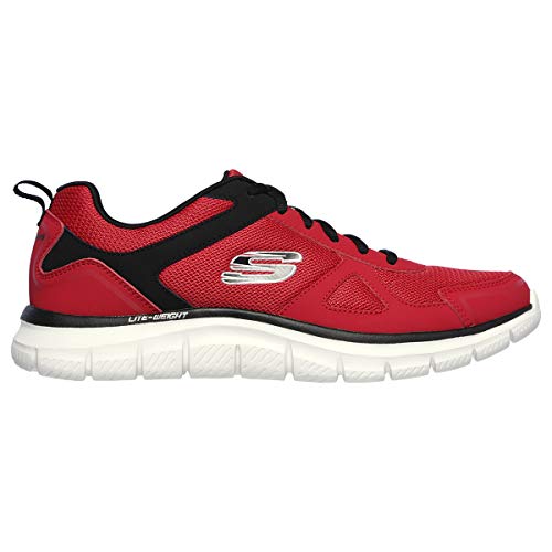 Skechers Skechers Men's Track Scloric Low-Top Sneakers, Red Black, 9 US