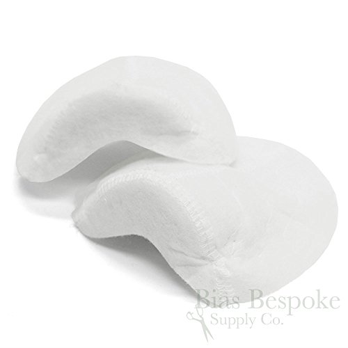 6 Pairs of Women's White Pagoda Shoulder Pads for Garment-Making