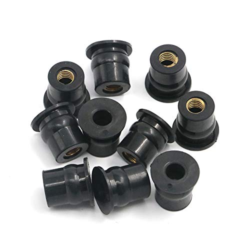 10Pcs Rubber Well Nut For Windscreen & Fairing Universal M6 6Mm1/2" Wellnuts For Universal Motorcycle #TOP1