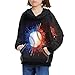 Coloranimal Boys Oil Painting Print Baseball Ball Active Hoodies for Teen Girls Fashion Athletic Active Pullover Hoody Tops Kids Youth Hooded Sports Sweatshirts for 11-13Year Old