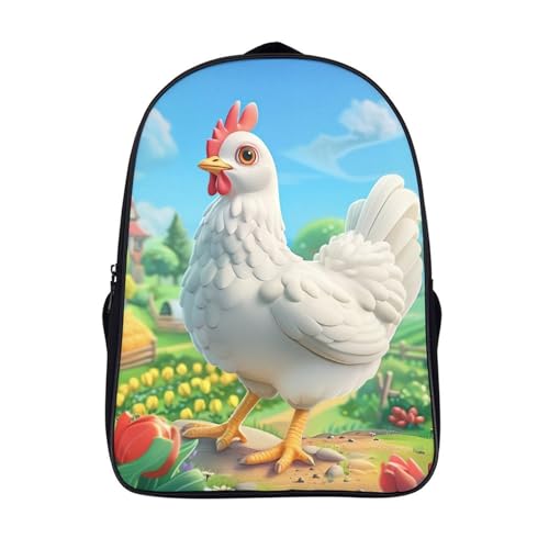 Bolsa impermeable 3D mochila para niños Roosters ajustable idónea para material escolar