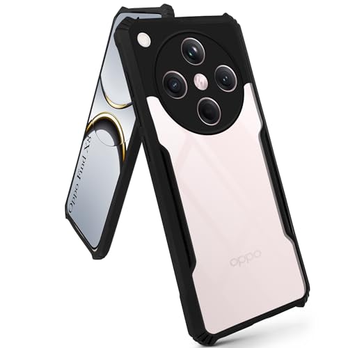 Image of Jkobi Back Cover Case for Oppo Find X8 (Shockproof with Polycarbonate Clear Panel | Professional Black)