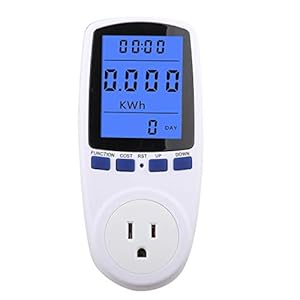 Electricity Usage Monitor Plug, Wattage Meter, Energy Watt Voltage Amp Power Meter Monitor, Plug in Power Energy Meter with Digital LCD Display