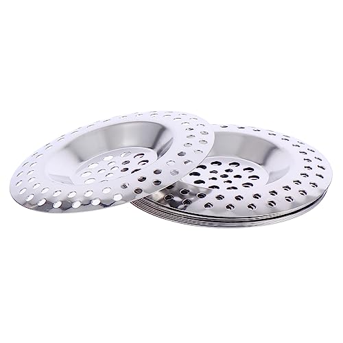 HOMSFOU 3 Series Filtrar Kitchen Sink Filter Colador De Desague Bañera Barrena Slip Colador De Drenaje del Fregadero Cubierta del Fregadero De La Cocina Acero Inoxidable Silver 10 Piezas*3