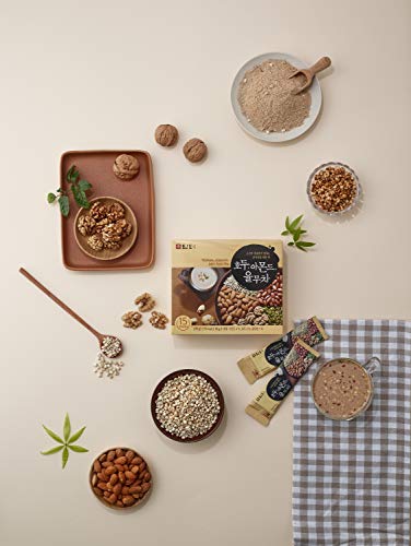 Damtuh Breakfast Meal Replacement Energy Drink Set, Walnut Almond Adlay Tea 50 Sticks + Roast Grain With Yam Powder Tea 12 Sticks #TOP7