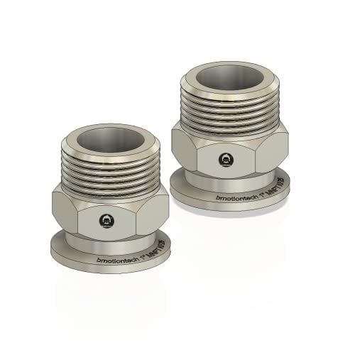 Image of bmotiontech 1 inch MNPT Male NPT to KF25 NW25 Flange Fitting adapter (ISO-KF KF25 QF25 NW25) (1 inch MNPT KF25 x 2PCs)