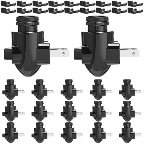 Tuanse 20 Sets Plug in Night Light Base with Shade Mount Clip, Black