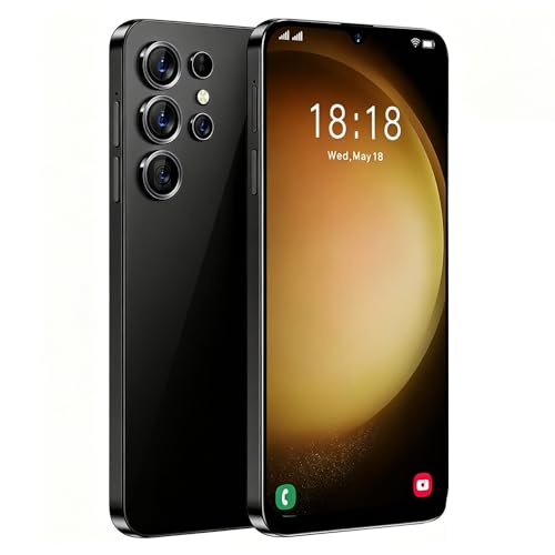 McMgc S25Ultra Téléphone Portable Pas Cher Android, écran 6,5 Pouces Incell, 2Go+16Go (SD 128Go), 3 Fentes (Double SIM+SD), Batterie 5000mAh, caméras 8MP+13MP, déverrouillage Facial (Black)