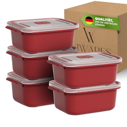 Viwares Lunchbox 2000 ml – Mikrowellenbehälter 5er Set für...