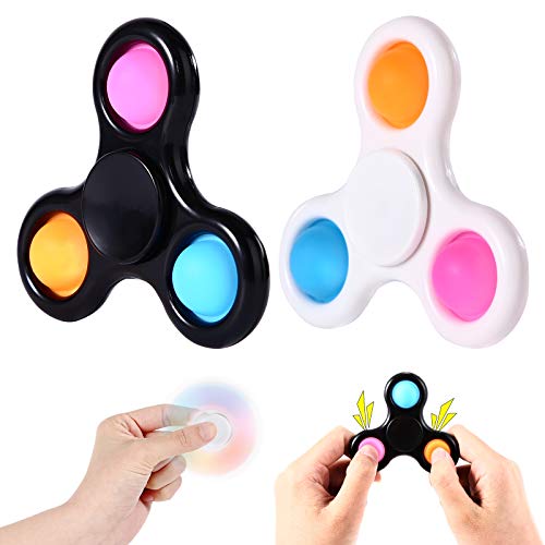 2 in 1 Fidget Spinners Popper Fidget Toys for Kids Fidget Packs with Fidget Toy Bubble Fidget Sensory Toy Fidget Toy for ADHD Stress Relief