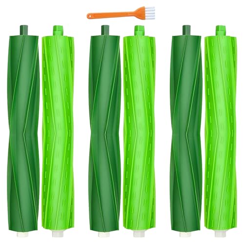 APZOVO Recambios Cepillo Principal para iRobot Roomba E & I Serie i7 i7+ i7 Plus /i3 i3+ /i4 i4+ /i6 i6+ /i8 i8+ /E5 /E6 /E7, 6 Cepillos de Goma Accesorios