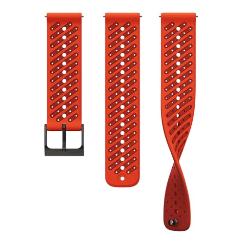 SUUNTO 22mm Athletic 8 Silicone Strap Coral Orange S+M Compatible with Ocean Vertical 1/2 Race 1/2 Race S 9 Peak Pro Run 9 Peak and 5 Peak