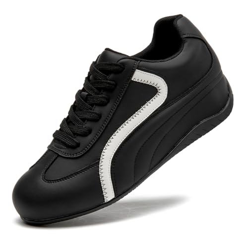 Women's Sneakers Casual Lace Up Shoes Stylish 2-inch Hidden Heel Shoes Anti Slip Sneakers for Women.