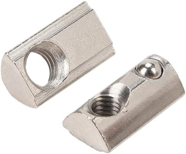 100/50pcs M3 M4 M5 M6 Roll in Spring T-nut with Ball for Aluminum Extrusion 2020 Series aluminum profile groove 6 - (Size: 20-M5 50pcs)