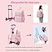 Mfikaryi Girls Rolling Backpack Elementary Student Outdoor Travel Trolley Bag Bookbag with Wheels