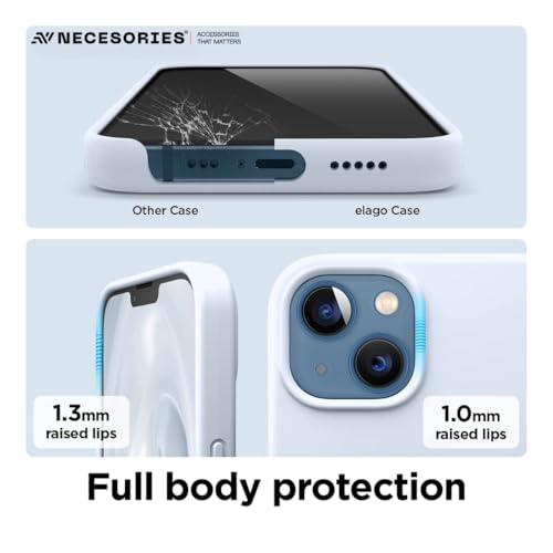 Image of Liquid Silicone Case Compatible for iPhone 13 | Slim Back Cover | Soft Touch Bumper | Shockproof Drop Protection | Microfiber Cloth Inside | Sleek Solid Design