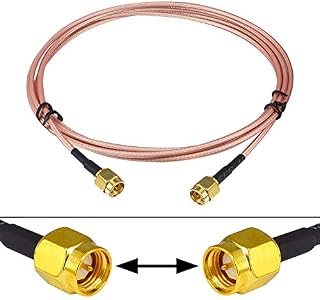 Kaunosta RG316 Wire Jumper SMA Extension Cable SMA Male to Male Cable Antenna Extension Cable RG316 6.5FT 200cm for SMA Wifi Antenna