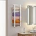 Towel Rack for Rolled Towels, Towel Rack for Bathroom,Wall Mounted Metal Bathroom Organizer, Bath Towel Holder Wall for Modern Small Space Bathroom Towel Storage (White)