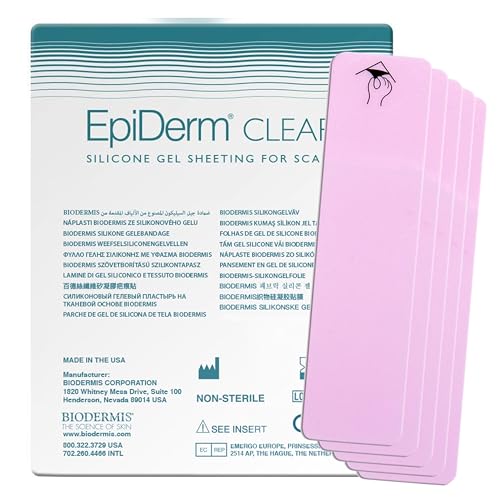 Epiderm Silicone Gel Scar Strips - Premium-Grade Silicone Scar Tape for Optimal Scar Care - Versatile, Flexible & Reusable - for C-Section, Tummy Tuck & Cardiac Surgery Scars - 1.4